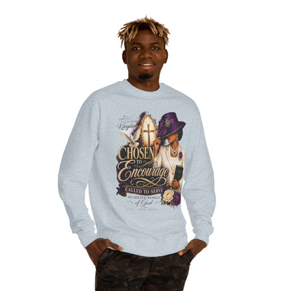 Christian Women's 'Chosen to Encourage' Sweatshirt – Faith-Based Encourager Design
