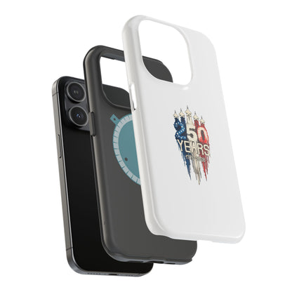 50 Years Patriotic iPhone Case — American Flag Anniversary Magnetic Impact-Resistant Case