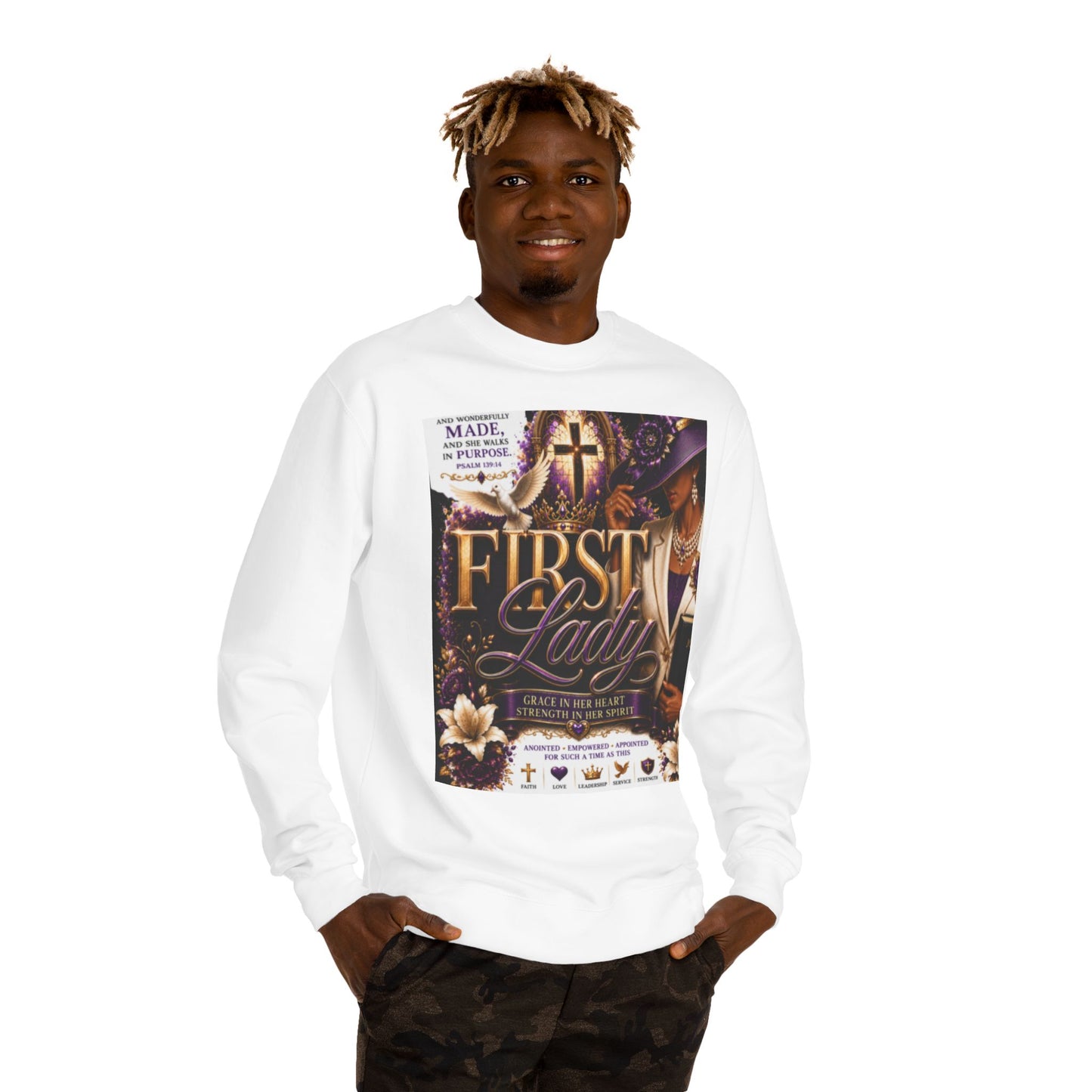 First Lady Christian Sweatshirt — Faith-Based Inspirational Crewneck