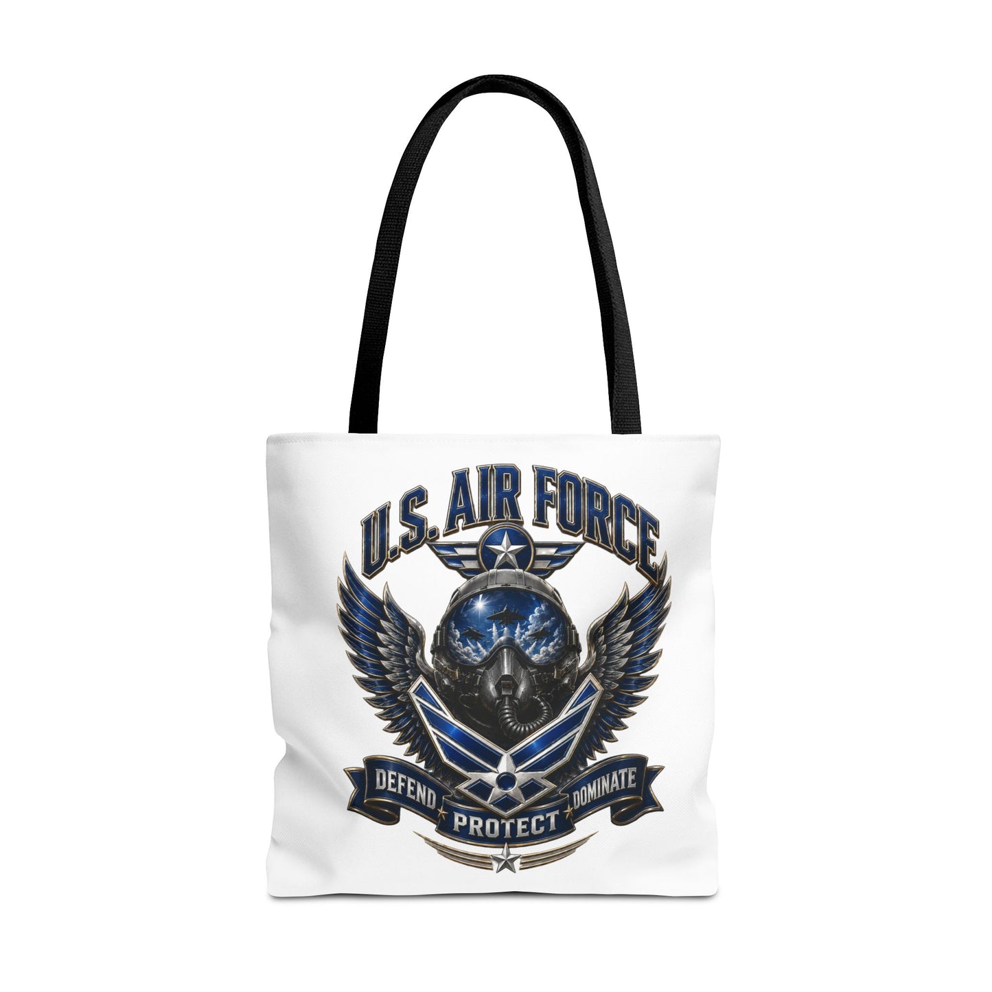 U.S. Air Force Emblem Tote Bag — Military Wings & Skull Design