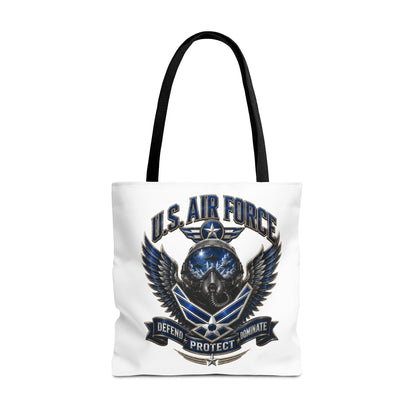 U.S. Air Force Emblem Tote Bag — Military Wings & Skull Design