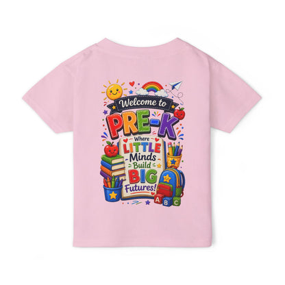 Welcome to Pre-K Toddler T-Shirt — "Where Little Minds Build Big Futures" Back-to-School Tee