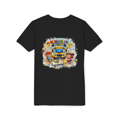 Youth Tee — "Headstart All-Star" Cute School Bus & Characters Back-to-School Shirt