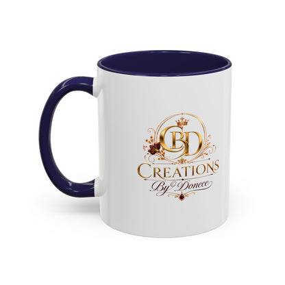 Accent Coffee Mug — Creations By Donece Logo Ceramic Mug (11/15 oz)