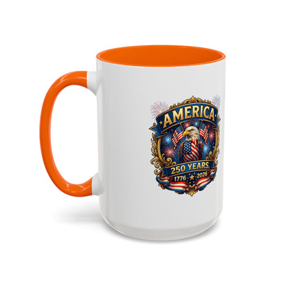 250th America Eagle Coffee Mug — Patriotic 1776–2026 Anniversary Accent Mug