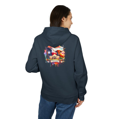 Texas Flag Skull Hoodie — Watercolor Lone Star Texas Pride Pullover