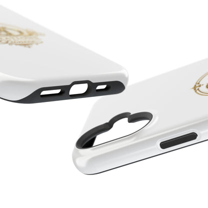 Magnetic Impact-Resistant Phone Case — Gold Floral Crest Logo