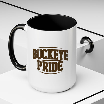 Buckeye Pride Accent Coffee Mug — School Spirit Ceramic Mug
