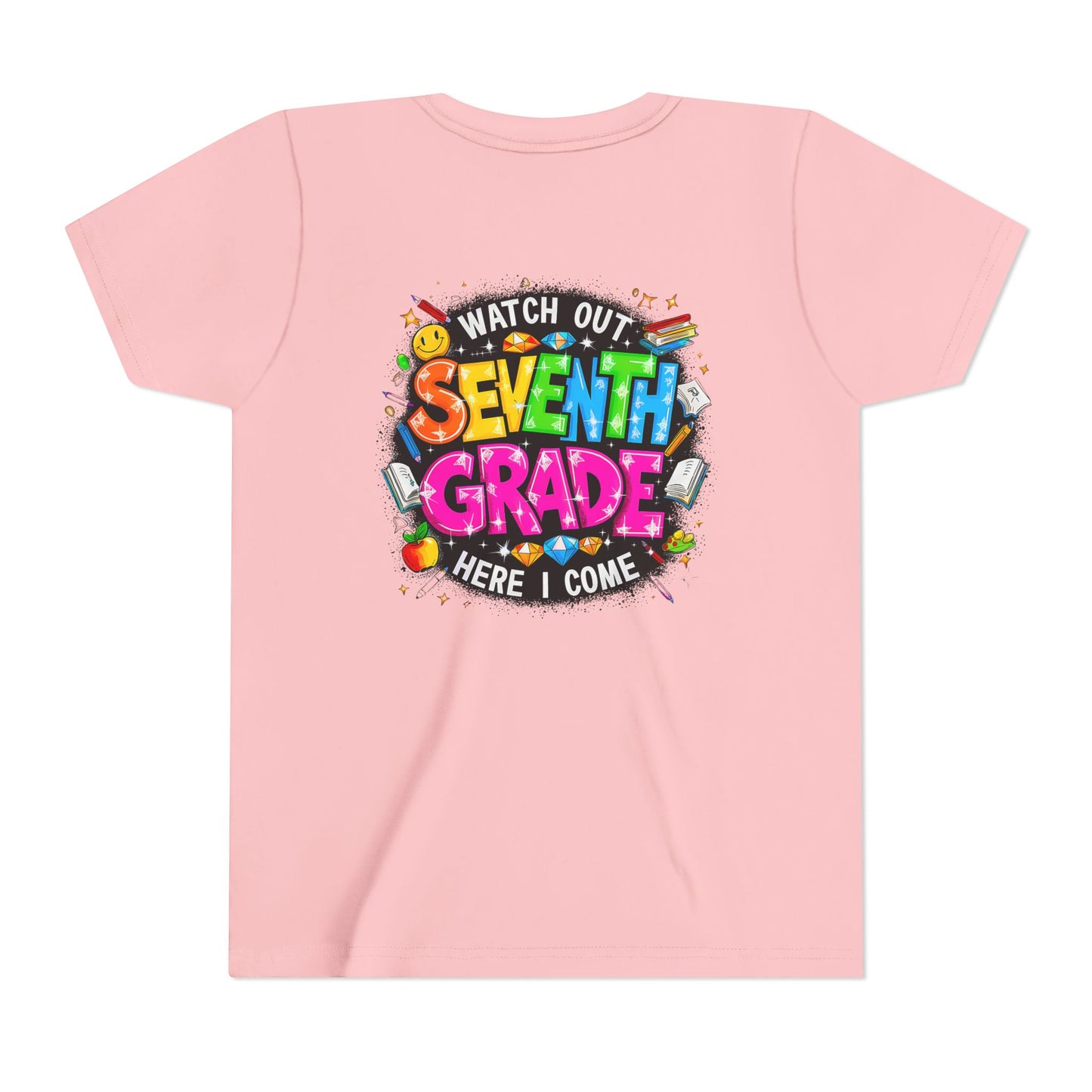 Seventh Grade Kids T‑Shirt — "Watch Out Seventh Grade Here I Come" Back‑to‑School Tee