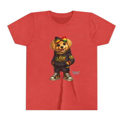 Youth Tee — Rasta Teddy "Black Excellence" Graphic Shirt