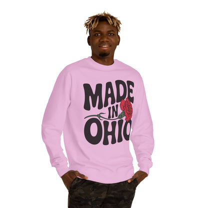 Made in Ohio Sweatshirt — Retro Floral State Pride Crewneck