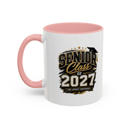 Senior Class of 2027 Accent Coffee Mug — Graduation Gift