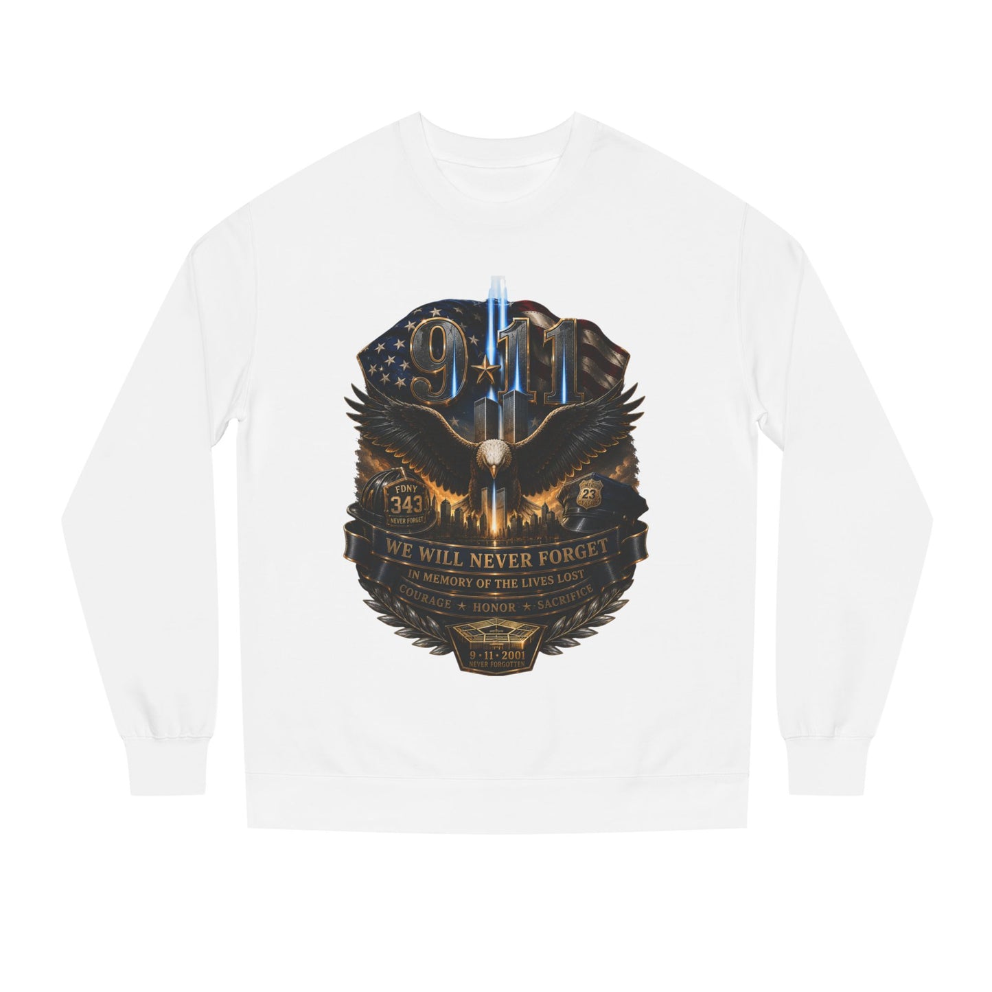 9/11 Memorial Sweatshirt — Never Forget Tribute Crewneck