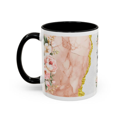 Mother's Heart Floral Accent Coffee Mug – “A Mother's Heart…Where Love Speaks the Loudest” (11/15oz)