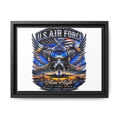 U.S. Air Force 'Aim High' Framed Canvas Print
