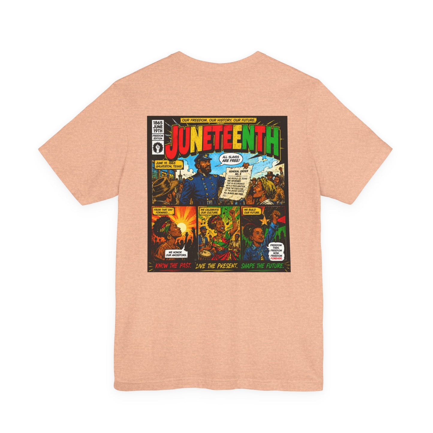 Juneteenth Comic-Style T-Shirt — Retro Celebration Tee