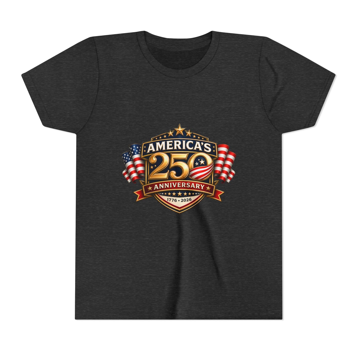 America's 250th Anniversary Youth Tee - Patriotic 1776–2026 Celebration Shirt