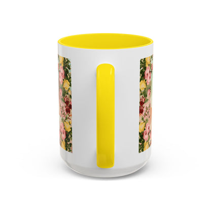 Mother’s Love Accent Coffee Mug – Floral Inspirational Gift (11/15 oz)