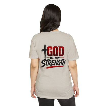 God Is My Strength T-Shirt — Christian Faith Inspirational Tee