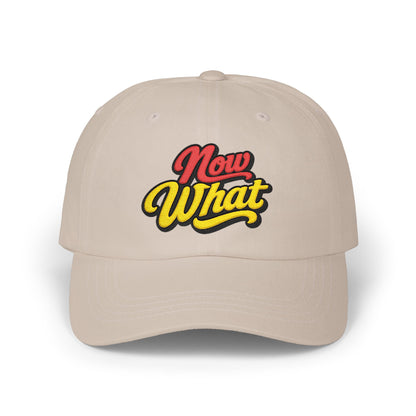 Now What Dad Cap — Retro Script Baseball Hat