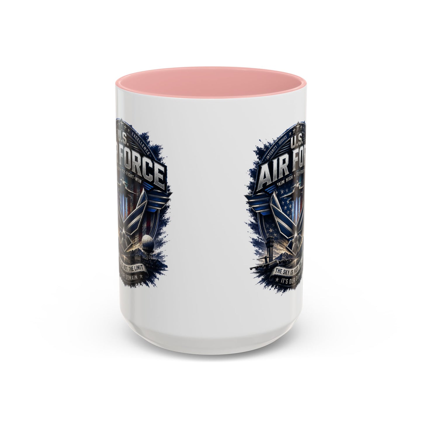 U.S. Air Force Accent Coffee Mug — Military Emblem 11/15oz