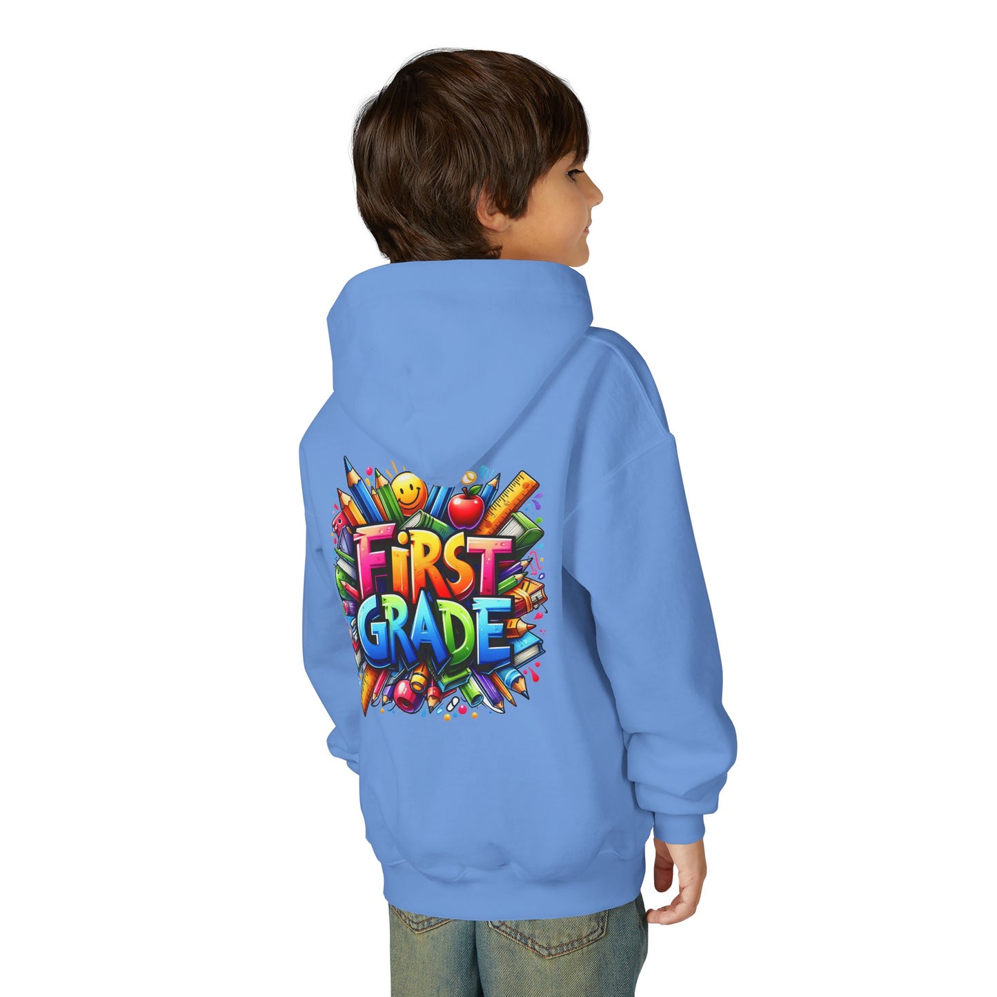 First Grade Kids Hoodie – Colorful Back-to-School Sweatshirt
