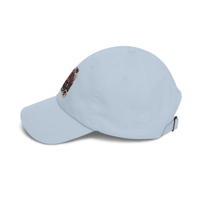 Dad Cap — Vintage Pink Camper Graphic Embroidered Hat