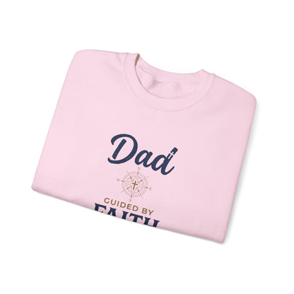 Dad Guided by Faith Crewneck Sweatshirt