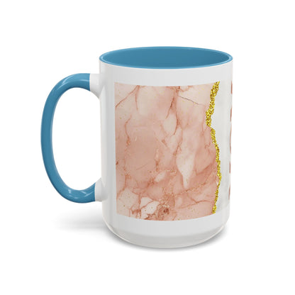 Mom Marble Accent Coffee Mug — Rose Gold & Gold Vein 11/15oz Gift