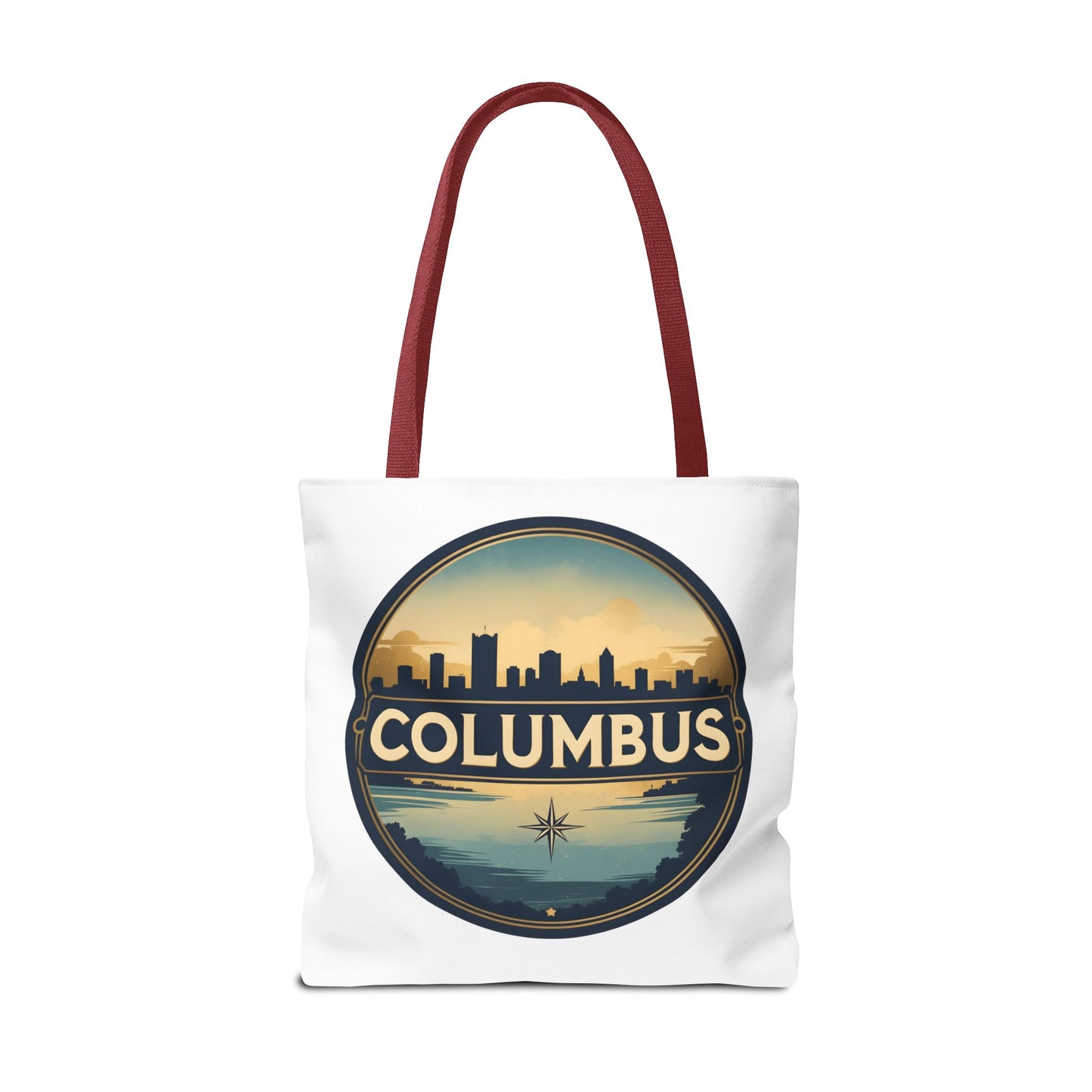 Columbus Skyline Tote Bag — Retro Cityscape Canvas Tote