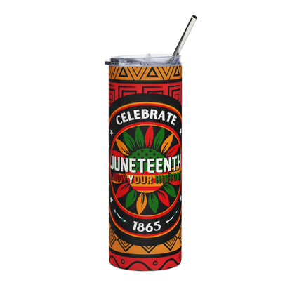 Juneteenth 20oz Stainless Tumbler — Celebrate Freedom Travel Mug