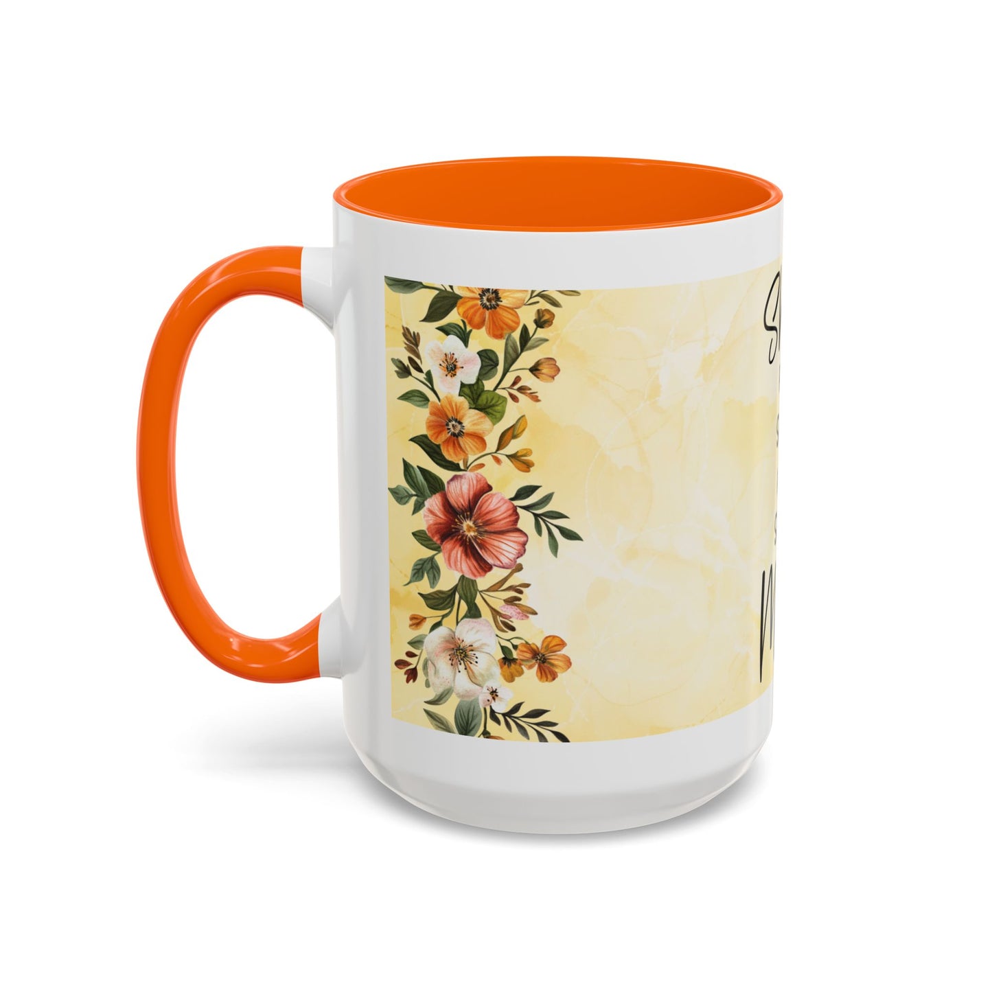 She Is Mom Floral Accent Coffee Mug — 'She is Peace, She is Home' Mother's Day Gift