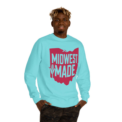 Midwest Made Sweatshirt — Ohio State Outline Corn Graphic Crewneck