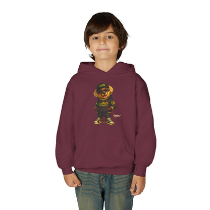Youth Hoodie — Cool Bear 'Boss' Streetwear Design