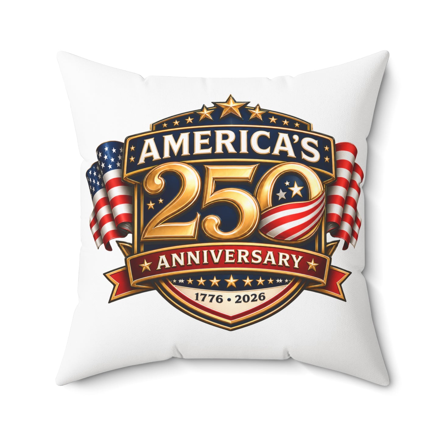 America's 250th Anniversary Throw Pillow — 1776-2026 Patriotic Decorative Cushion