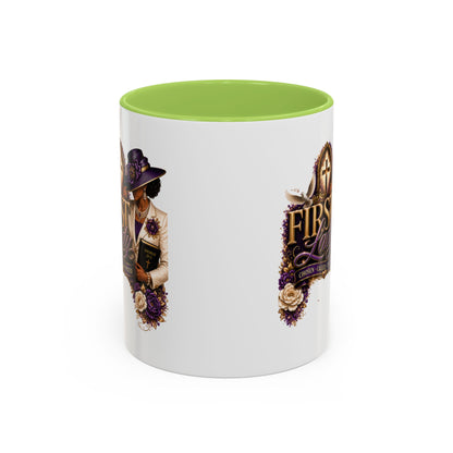 First Lady Church Coffee Mug — Elegant Purple Hat Gospel Tea Cup (11/15oz)