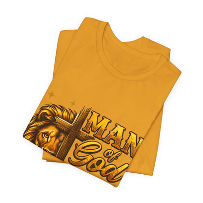 Man of God Lion T-Shirt – Husband, Dad, Protector Christian Tee