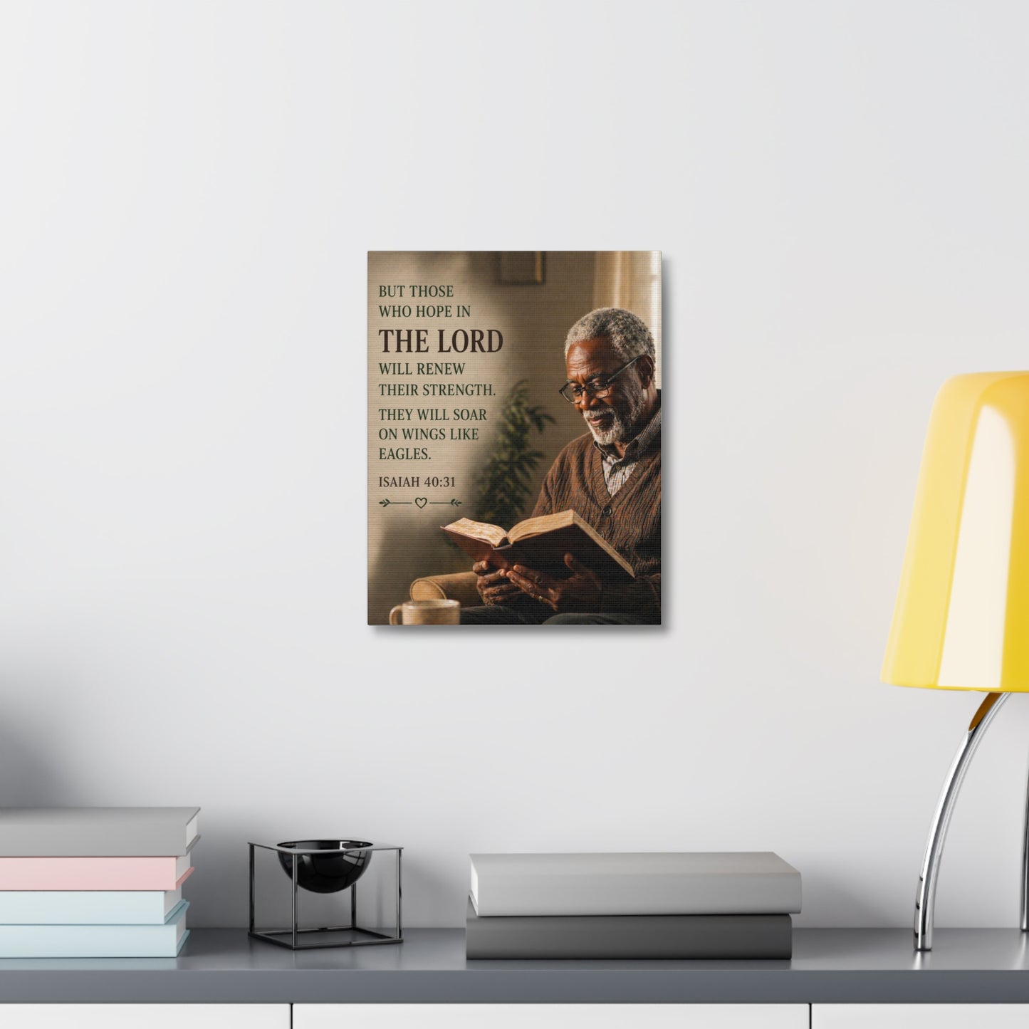 Stretched Canvas - "But Those Who Hope in The Lord" Isaiah 40:31 Inspirational Christian Wall Art