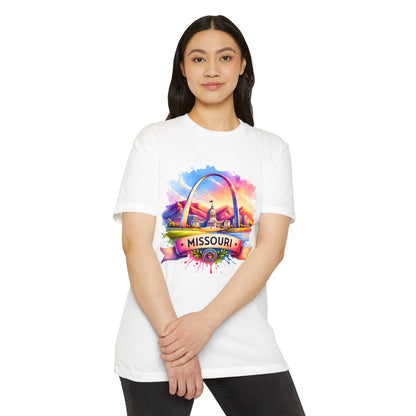 Missouri Skyline T-Shirt — Colorful Gateway Arch Souvenir Tee