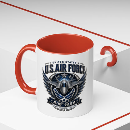 U.S. Air Force Aim High Accent Coffee Mug (11/15oz)