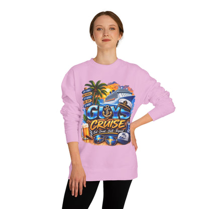 Guys Cruise Sweatshirt – Men’s Cruise Vacation Graphic Crewneck
