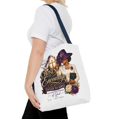 Christian Encourager Tote Bag — "Chosen to Encourage" Design