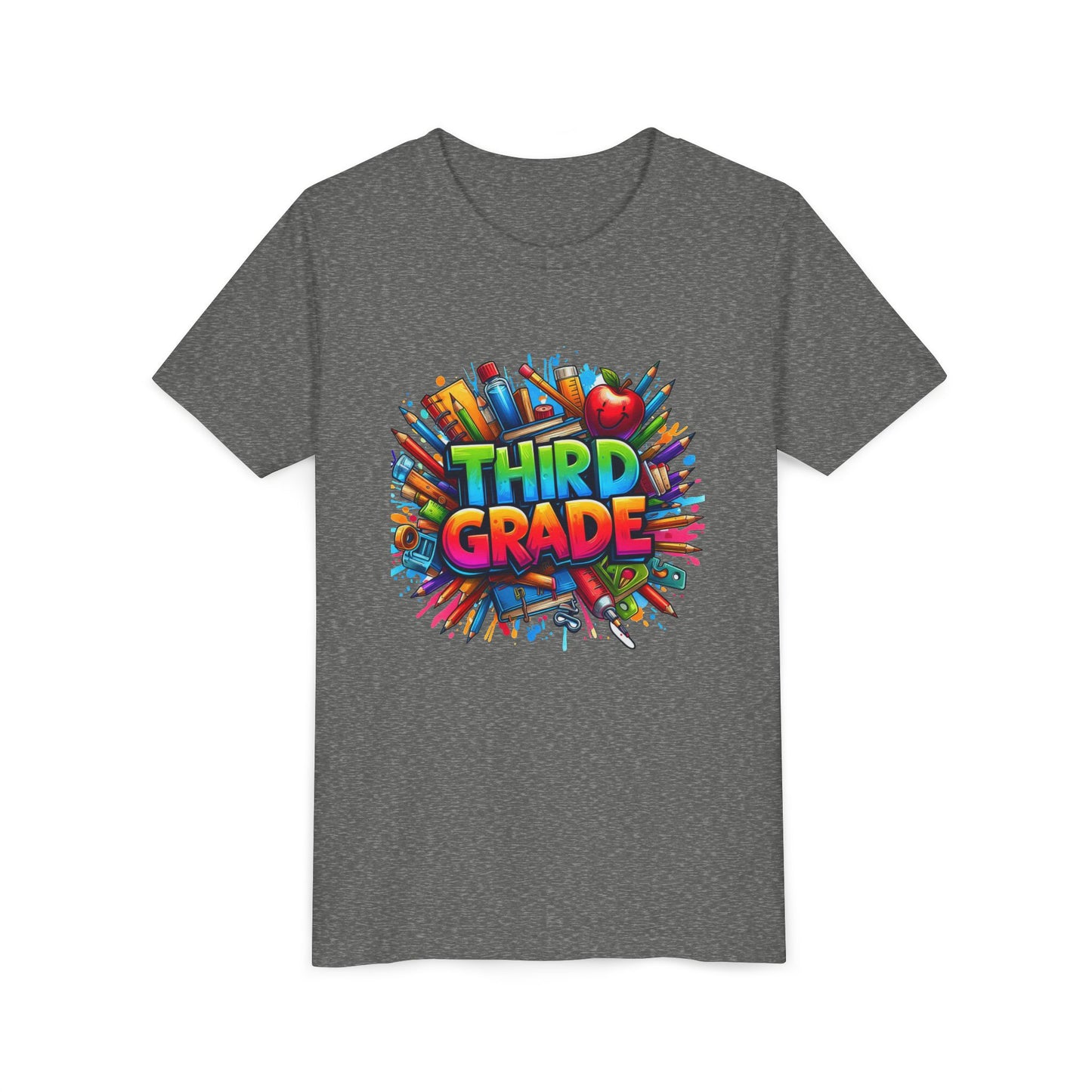 Third Grade Kids' T-Shirt – Colorful School Supplies Back-to-School Tee