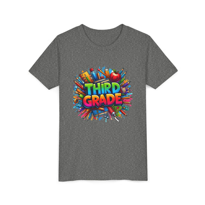 Third Grade Kids' T-Shirt – Colorful School Supplies Back-to-School Tee