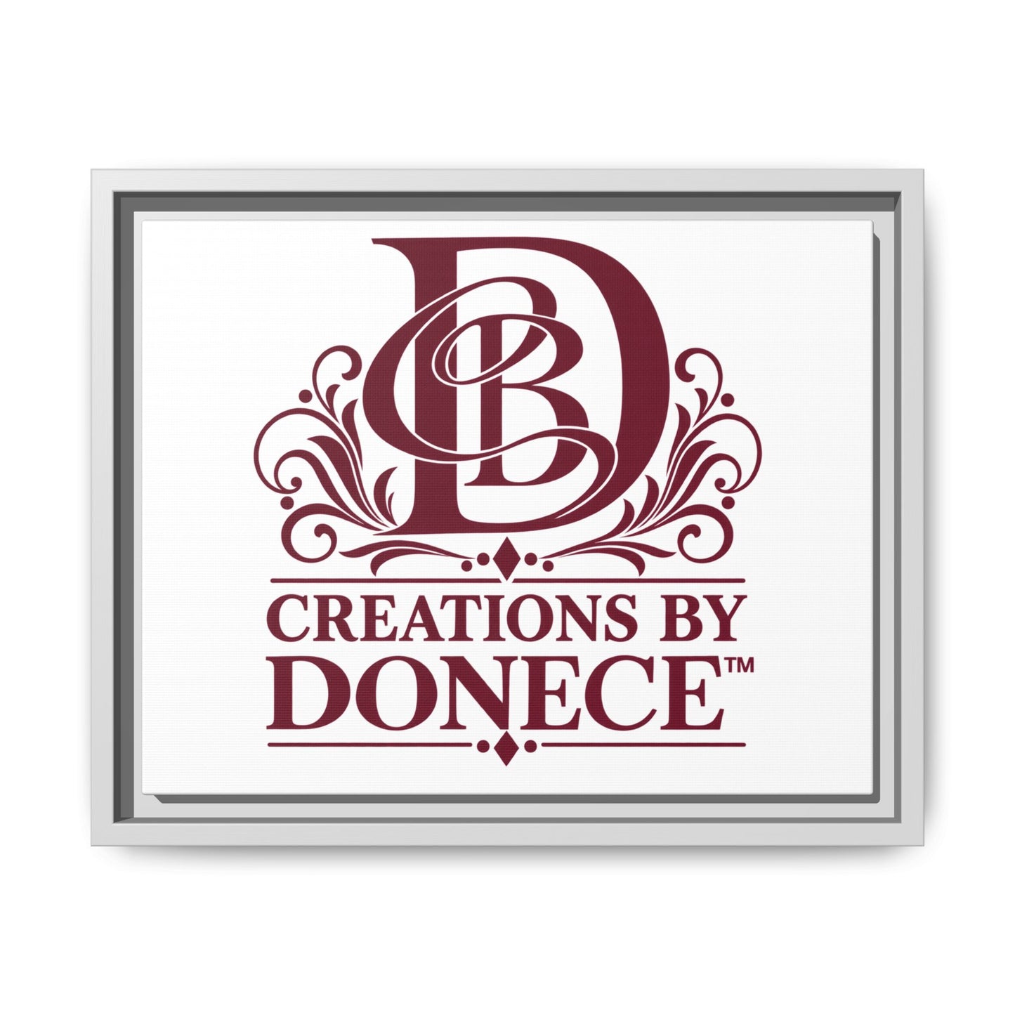 Framed Matte Canvas — Creations By Donece Logo Wall Art