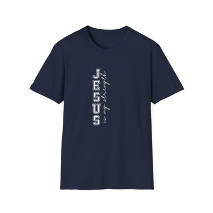 Jesus Strength Vertical Script T-Shirt