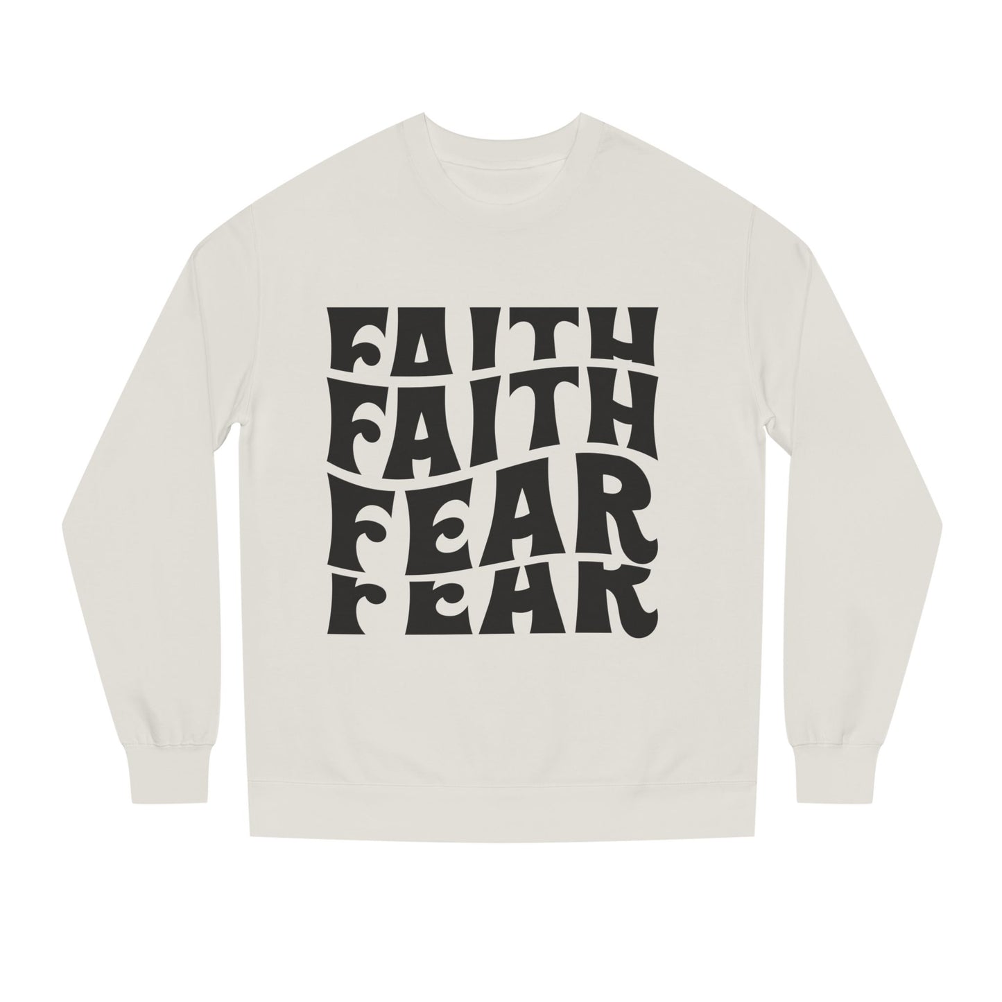 Faith Over Fear Crewneck Sweatshirt — Retro Graphic Faith Tee