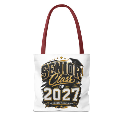 Senior Class of 2027 Tote Bag – Graduation Gift Tote with Cap Graphic