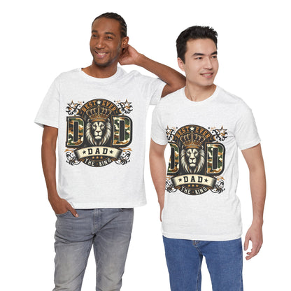 Dad The King Lion Crown T-Shirt — Best Ever Dad Camo Design
