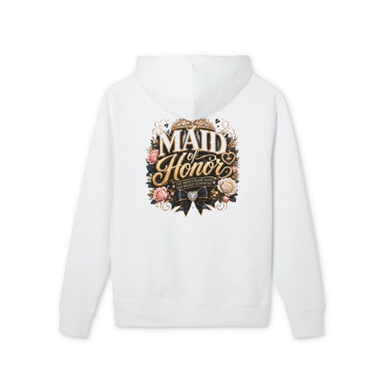 Maid of Honor Hoodie – Floral Script Bridal Party Pullover